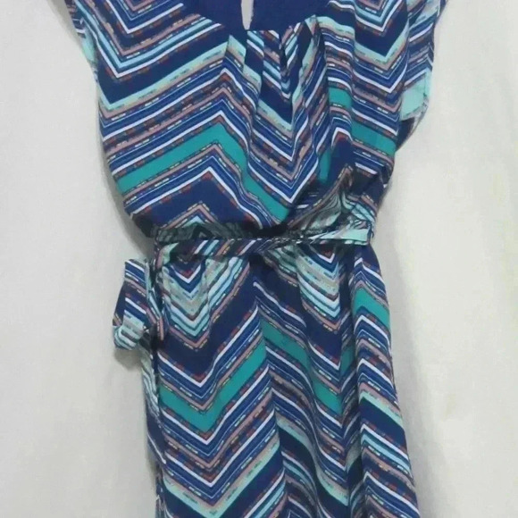 As UWish, Size Med, Blue Abstract Dress, Pull over dress good clean condition - Picture 1 of 4